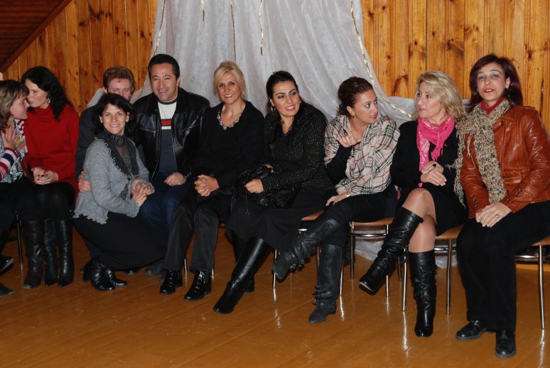 intercultural meeting happy people
