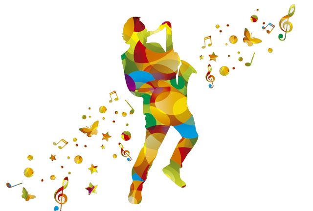 colorful saxophon player