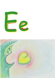 cring face, image for alphabet letter E